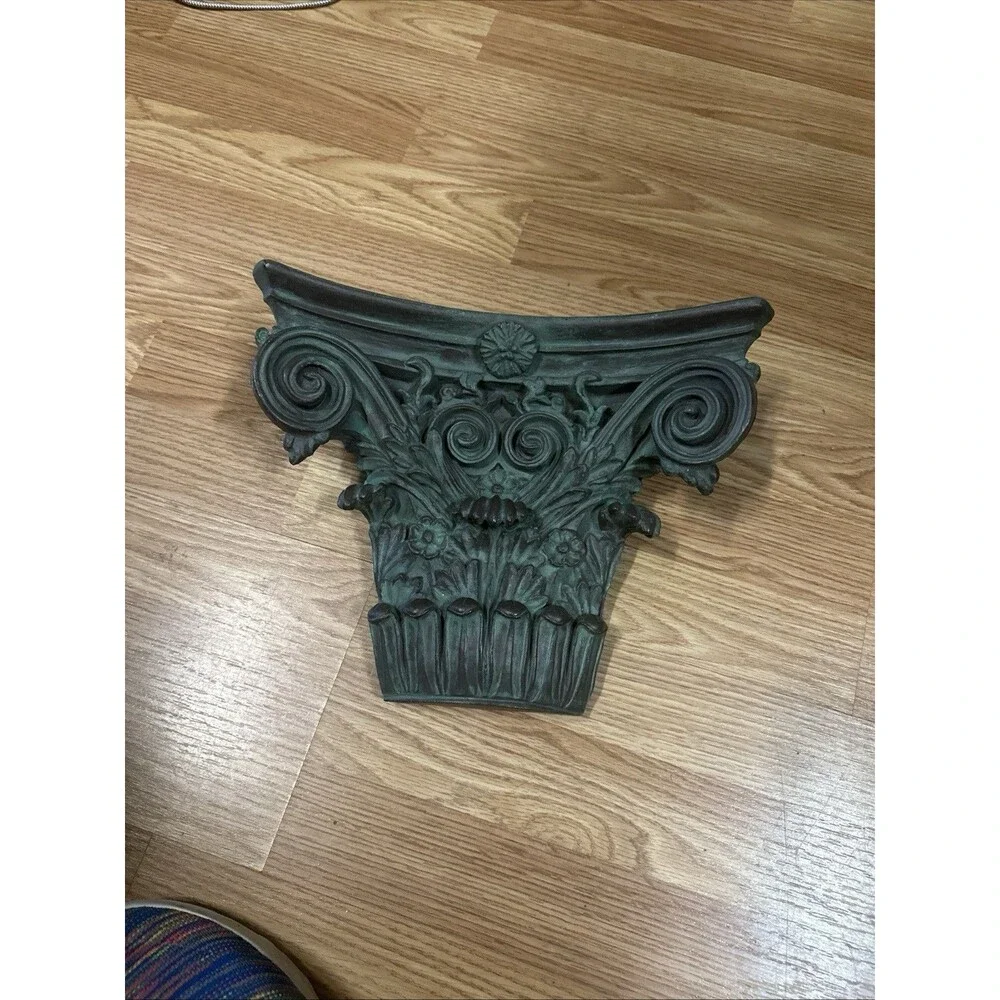 Universal Statuary Corinthian Wall Plaque Shelf Gothic Decor  Faux Bronze